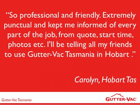 Wow! A Very Happy Gutter Cleaning Hobart Customer