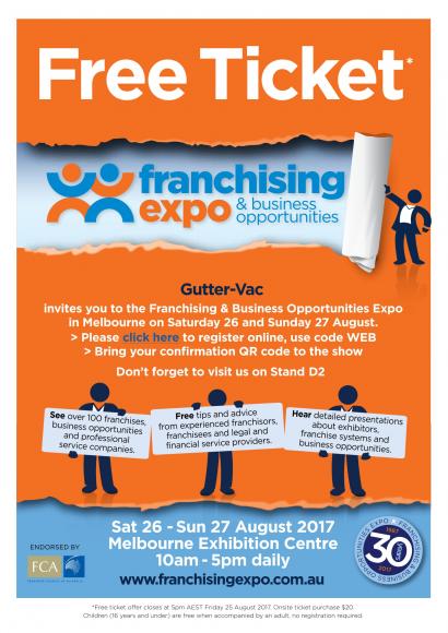 Gutter-Vac will be at the Melbourne Franchising & Business Opportunities Expo
