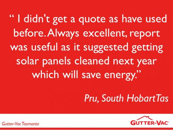 Happy Hobart Customer Likes the Report She Received for Her Gutter Cleaning Service