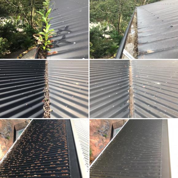 We Provide a Complete Roof and Gutter Report with Before and After Pictures